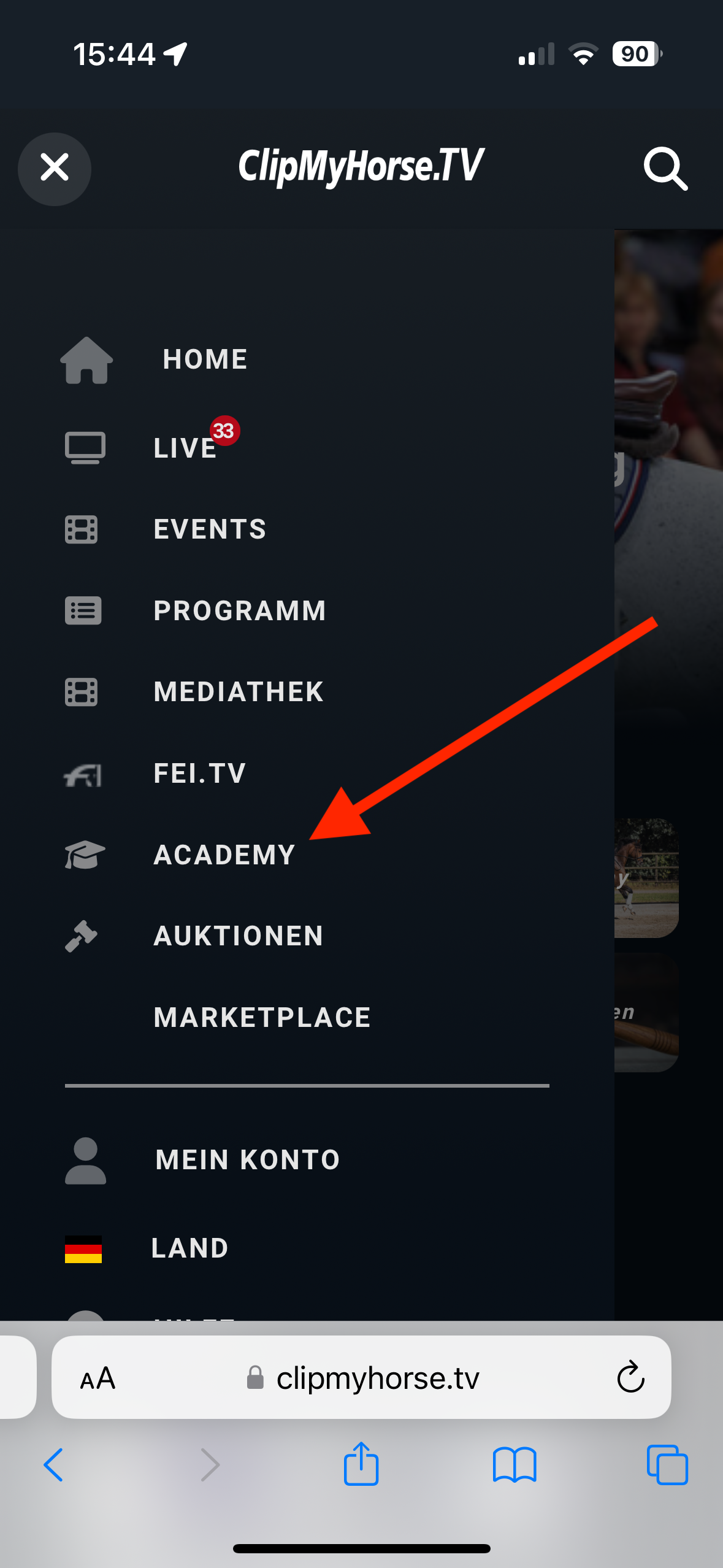 Mobil Menü Academy.PNG